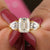 Vintage Three Stone Emerald Cut Moissanite Engagement Ring - Eurekalook