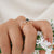 Vintage Pear Cut Salt and Pepper Diamond Wedding Ring - Eurekalook