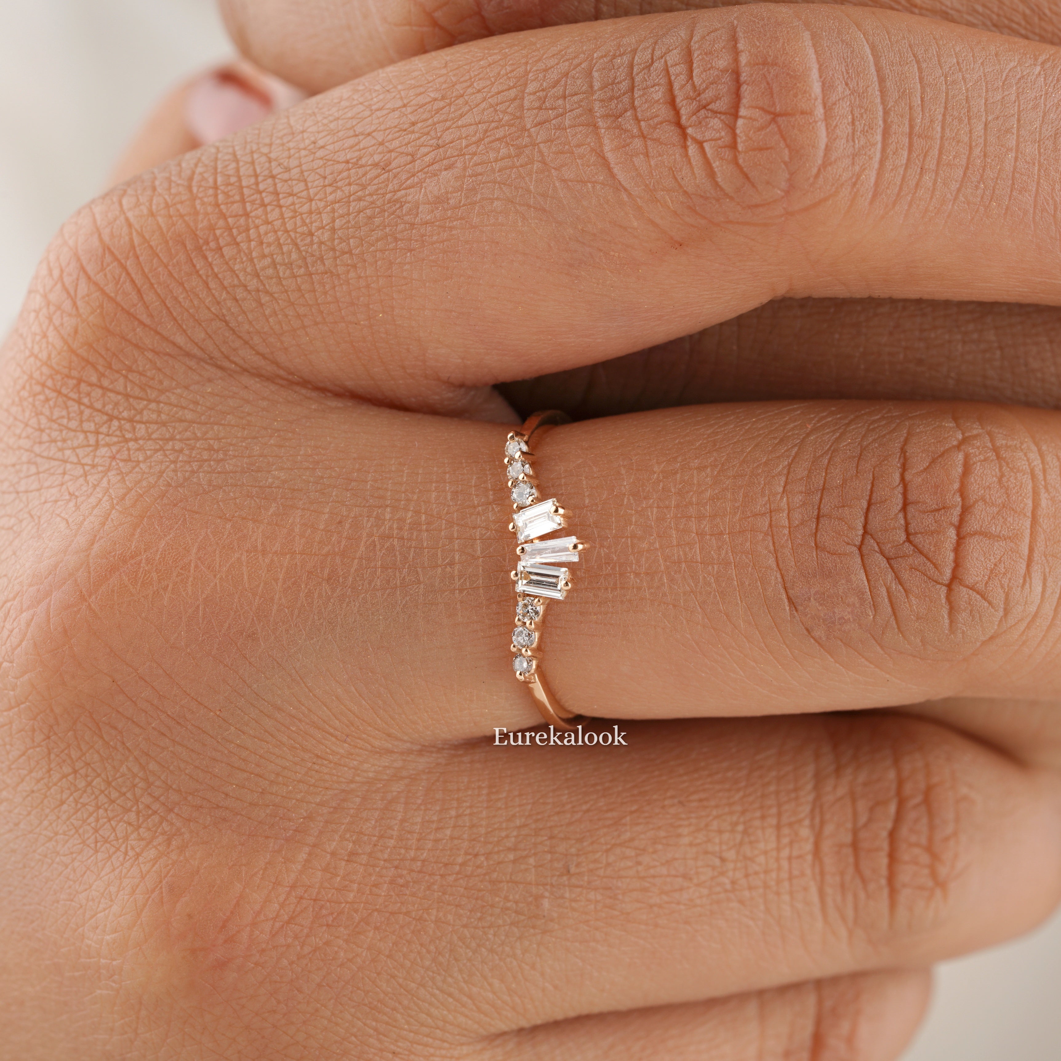 Pear Shaped Salt and Pepper Diamond Wedding Ring Set - Eurekalook