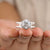 Hexagon Cut Moissanite Double Shank Engagement Ring - Eurekalook