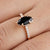 1.70CT Marquise Cut Black Onyx Engagement Ring - Eurekalook