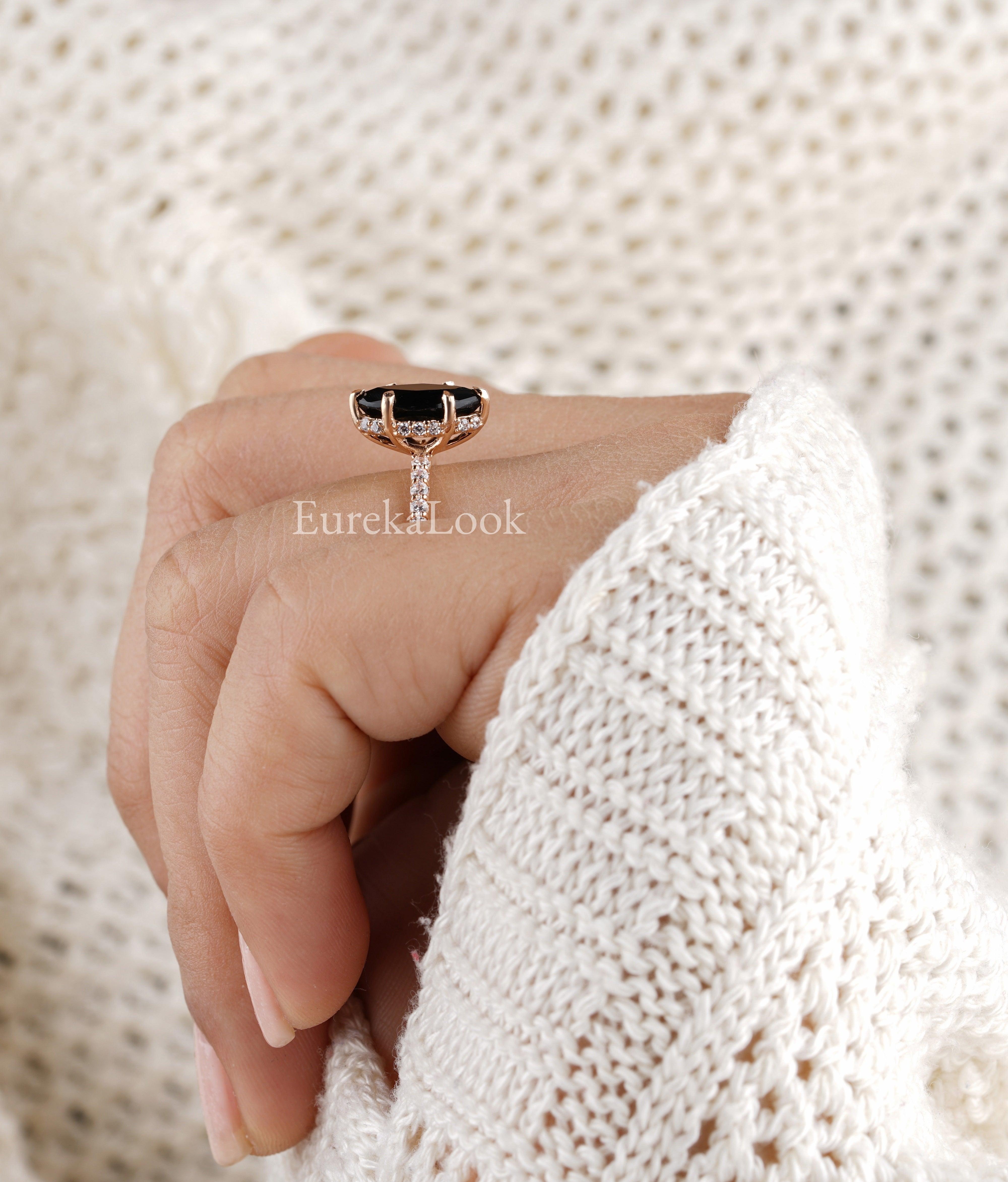 Marquise onyx ring sales