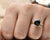 Solitaire Cushion-Cut Black Onyx Diamond Engagement Ring - Eurekalook