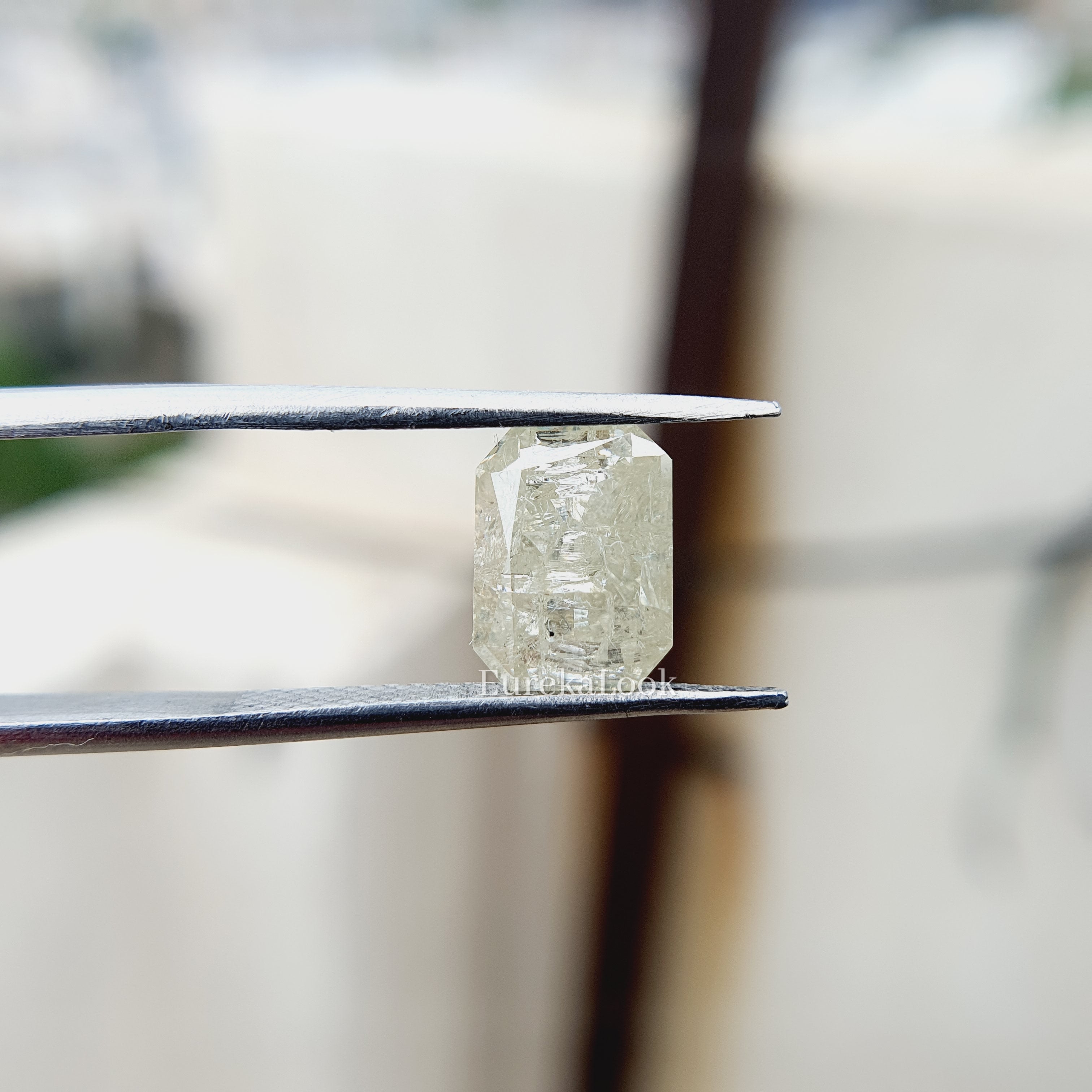 Salt And Pepper Emerald Cut Moissanite Diamond - Eurekalook