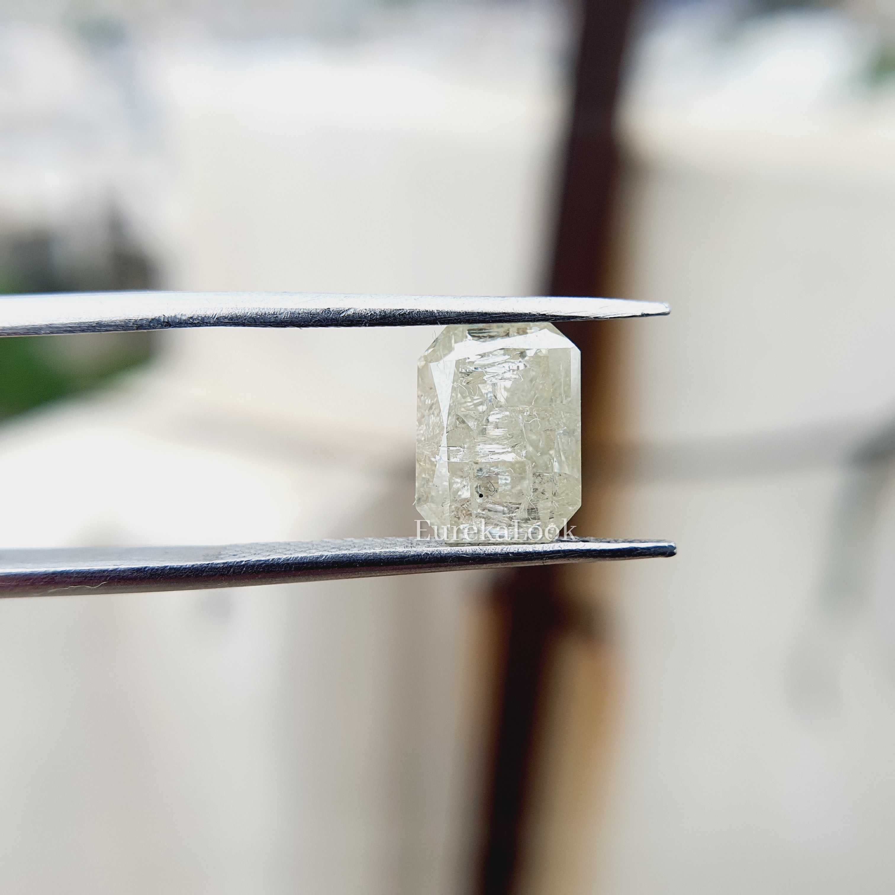 Salt And Pepper Emerald Cut Moissanite Diamond - Eurekalook