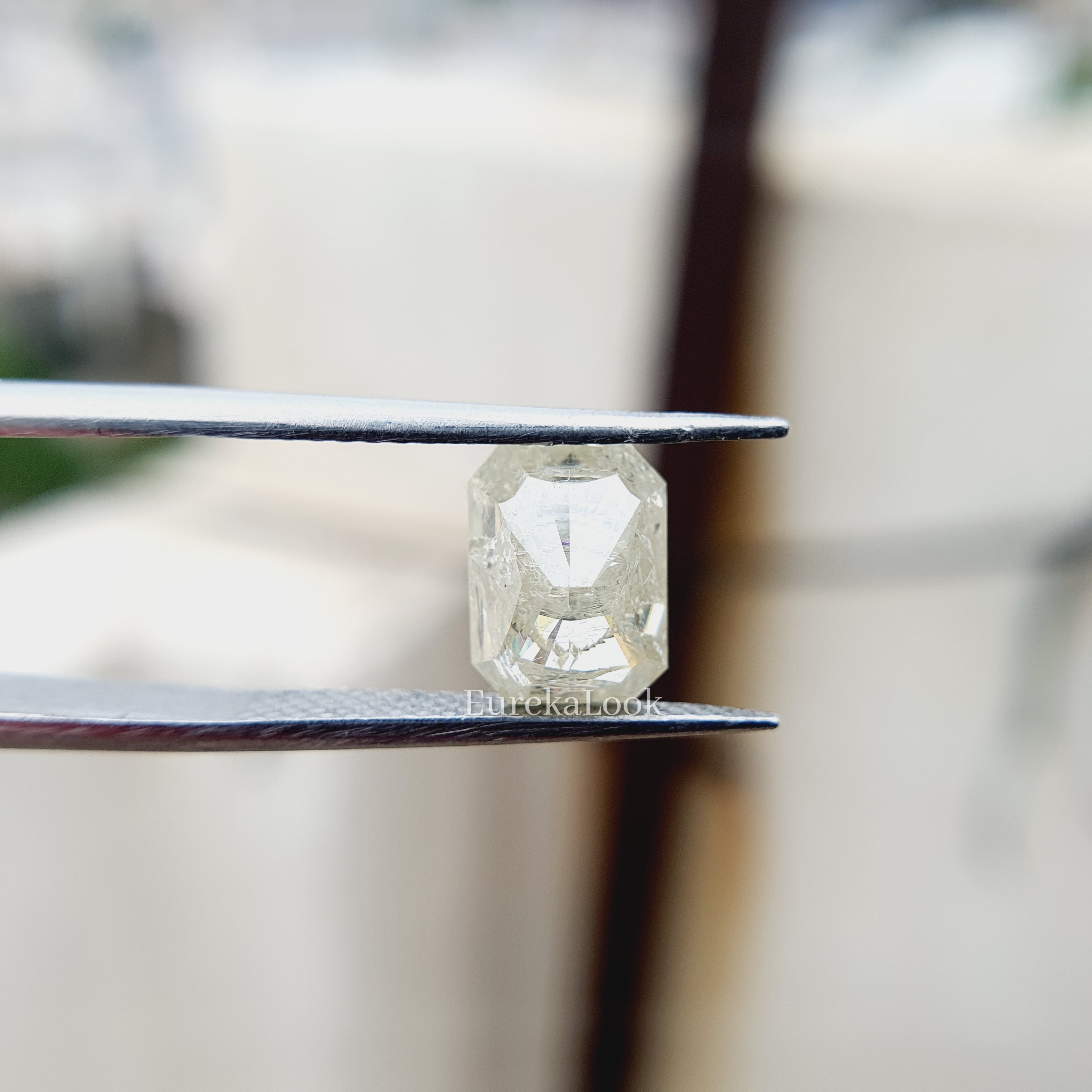 Salt And Pepper Emerald Cut Moissanite Diamond - Eurekalook