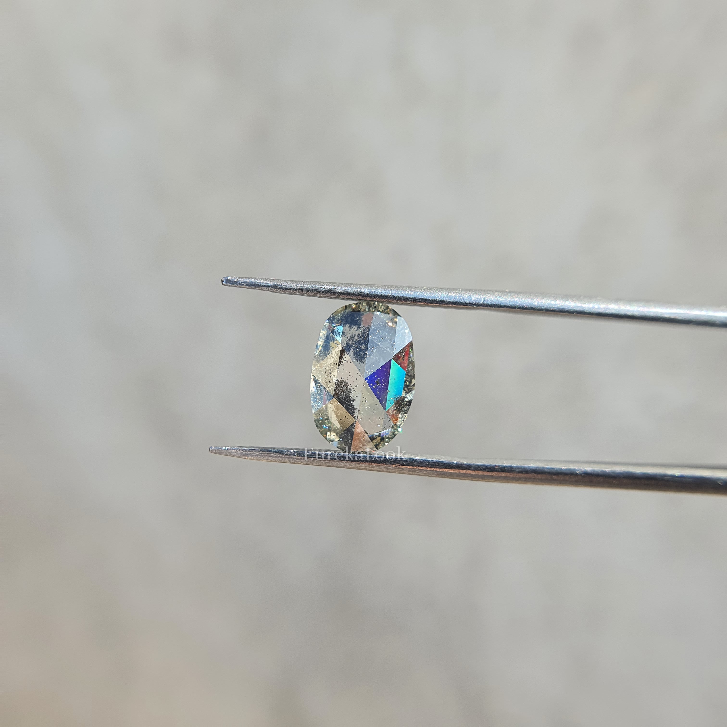 1.90CT Oval Cut Salt and Pepper Moissanite Diamond - Eurekalook