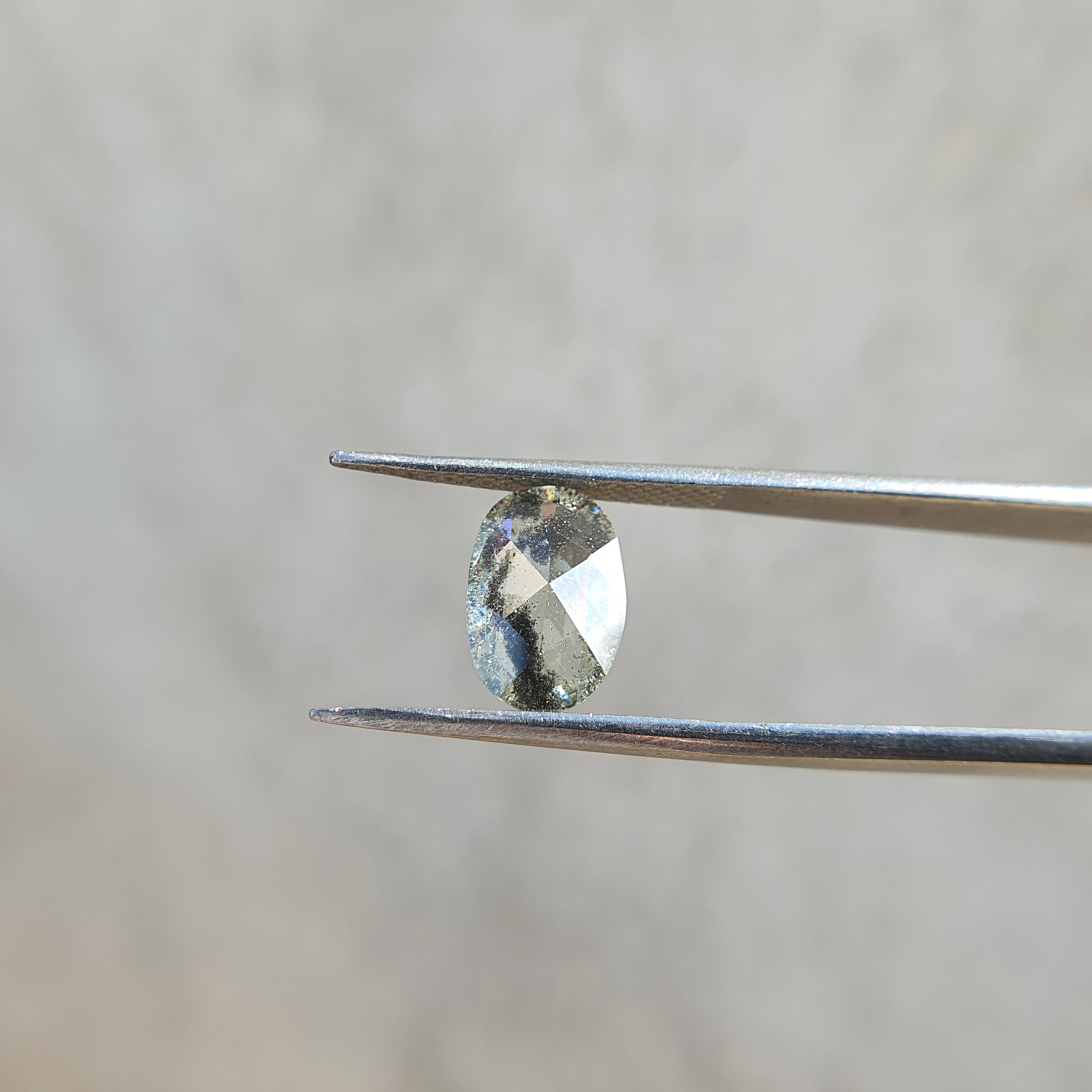 1.90CT Oval Cut Salt and Pepper Moissanite Diamond - Eurekalook