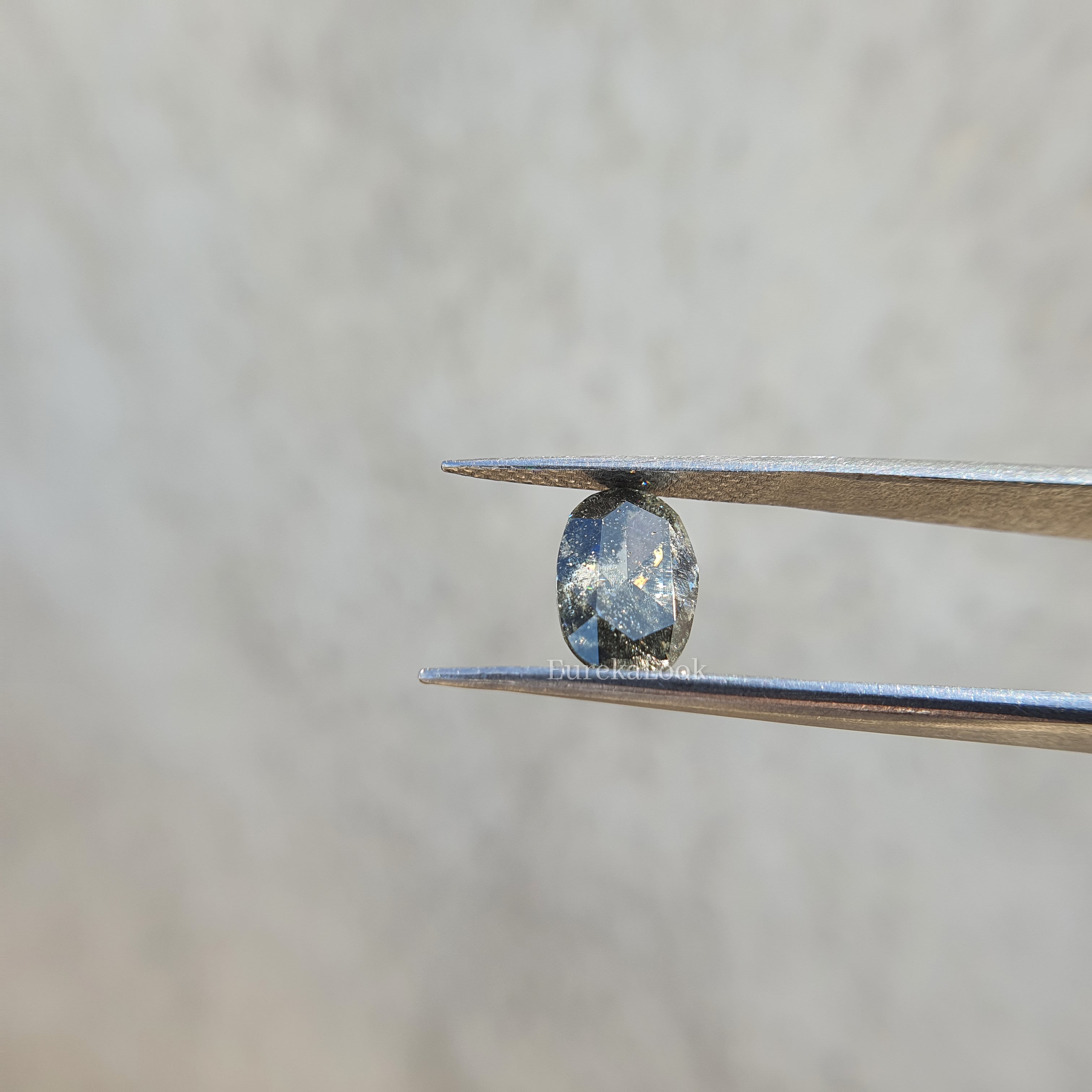 1.90CT Oval Cut Salt and Pepper Moissanite Diamond - Eurekalook