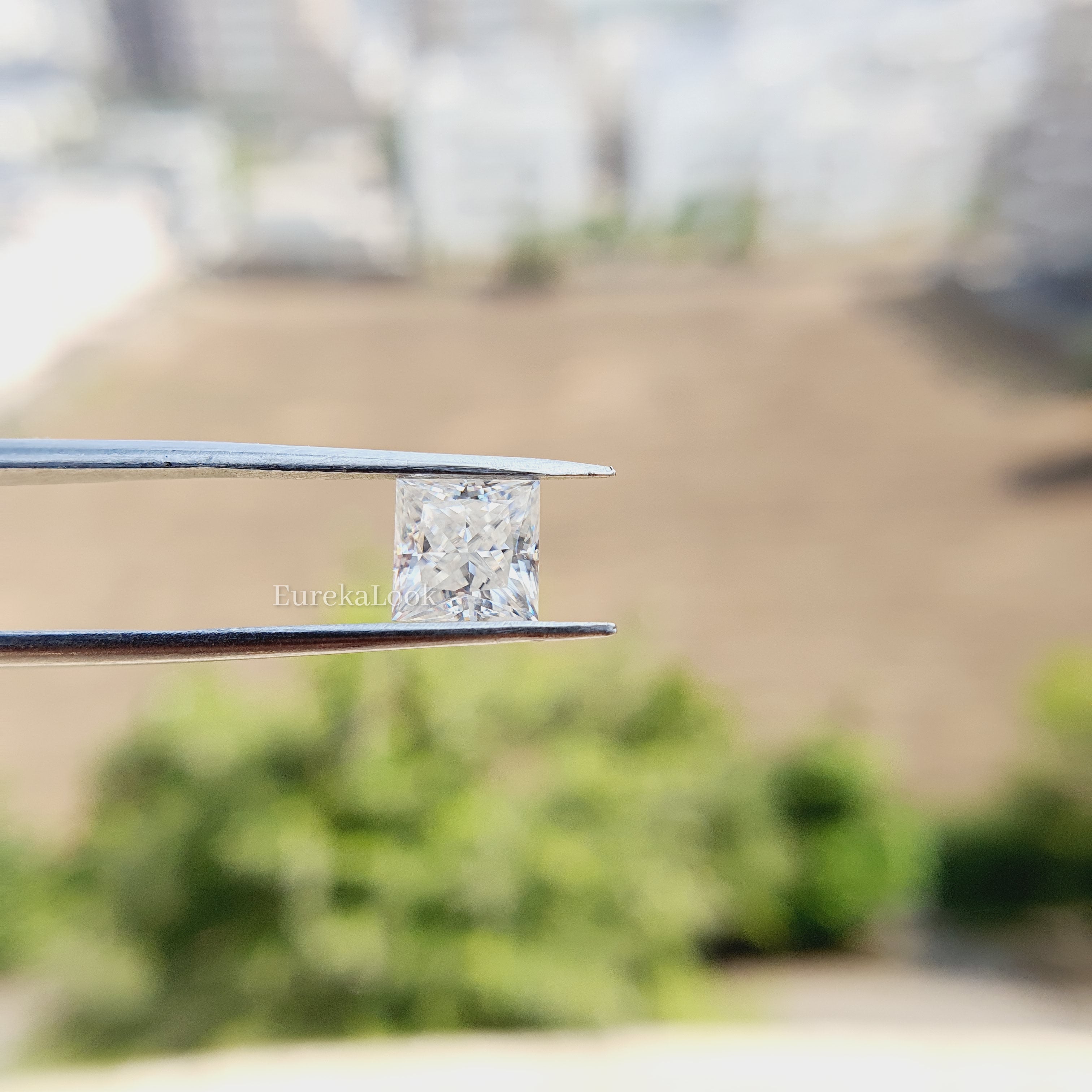 Colorless 2.08CT Princess Cut Loose Moissanite - Eurekalook