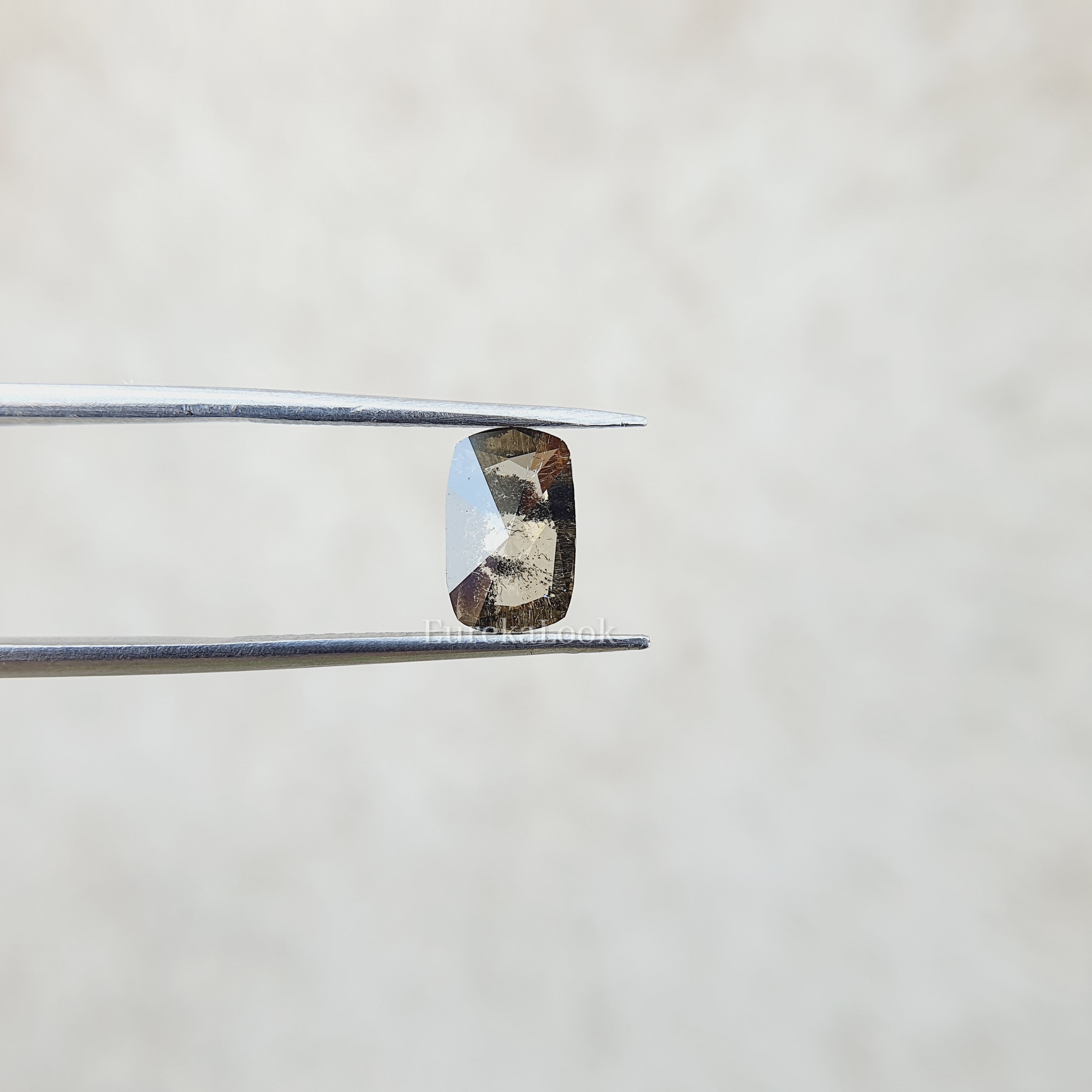 Elongated Cushion Cut Salt and Pepper Loose Diamond - Eurekalook