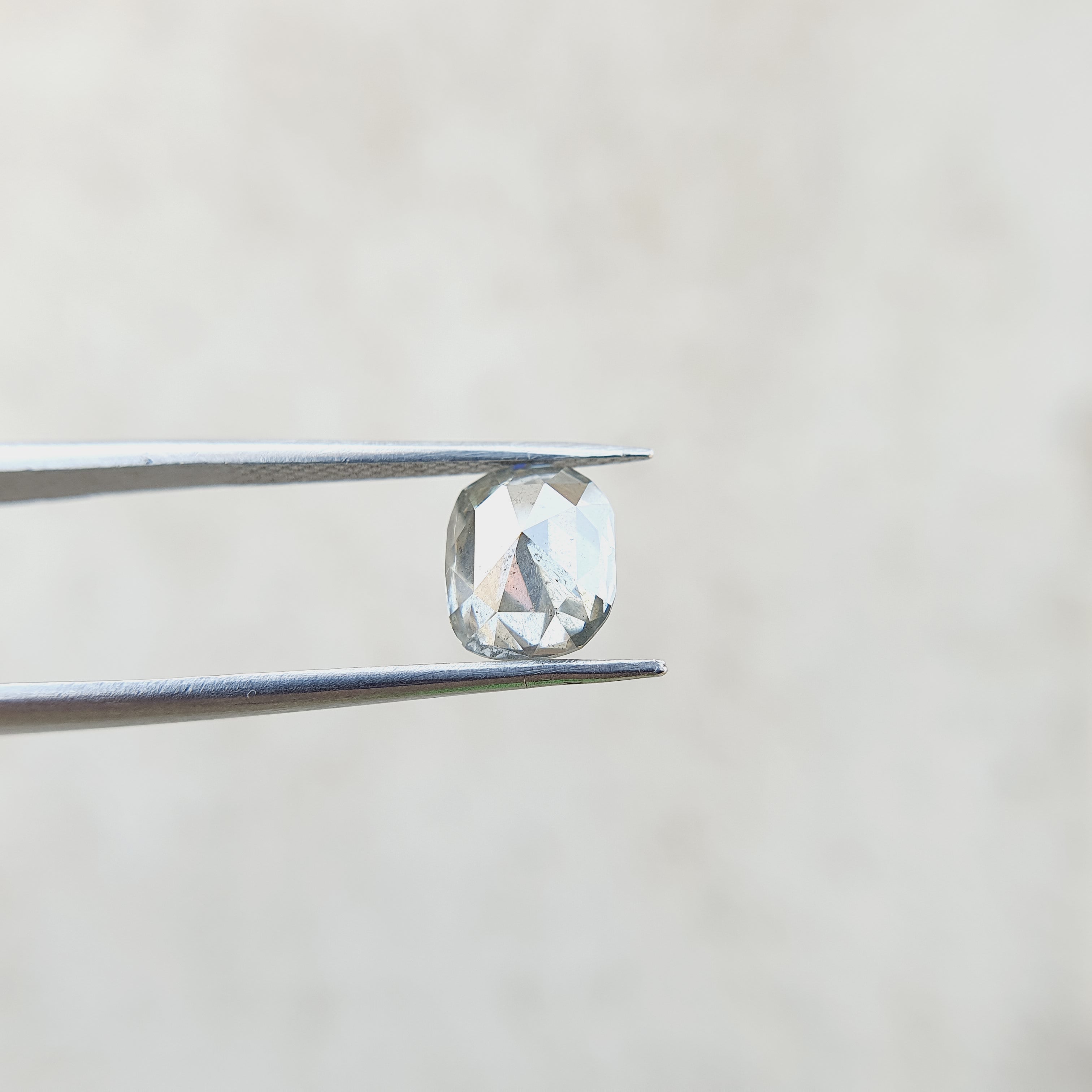 Elongated Cushion Cut Salt and Pepper Moissanite Diamond - Eurekalook
