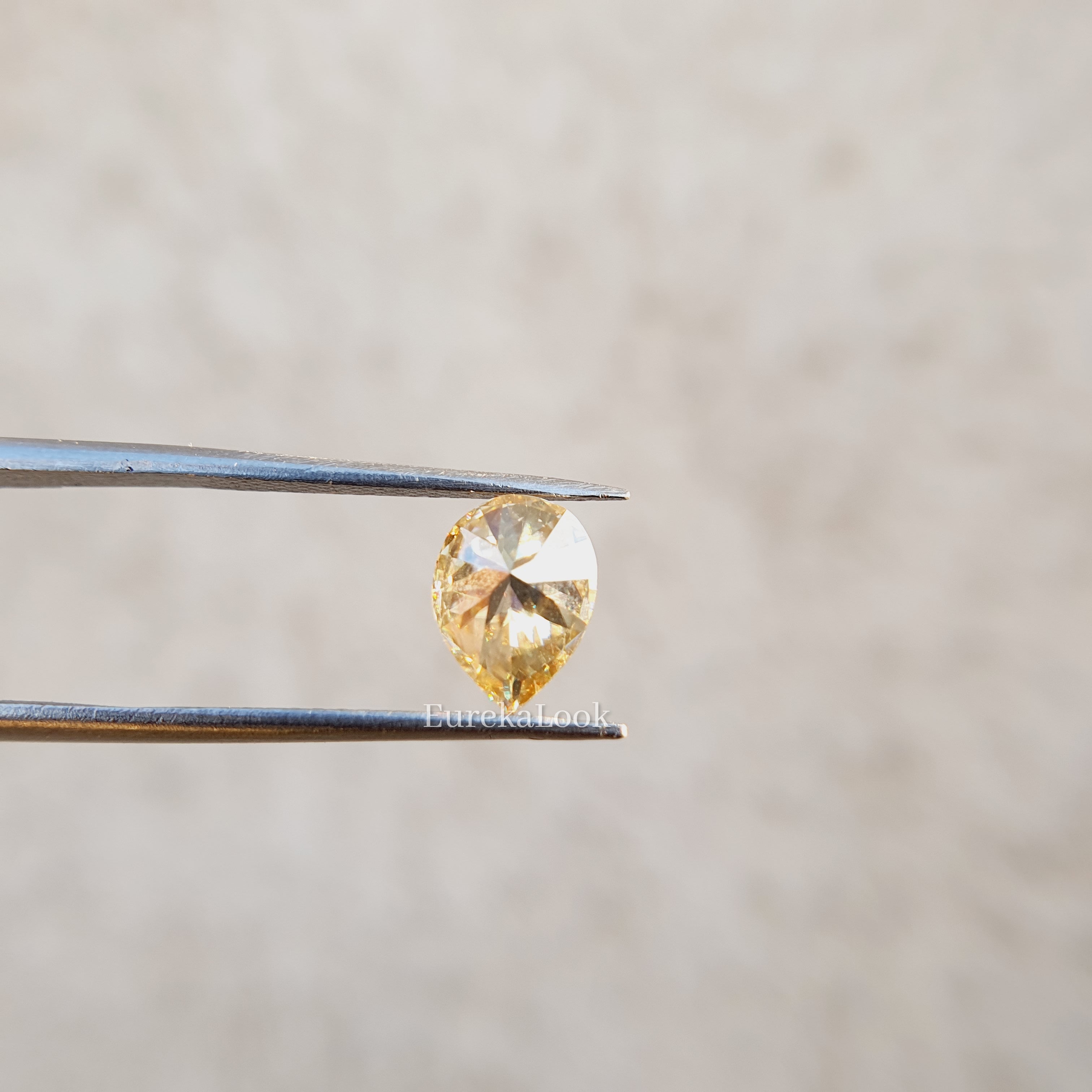 3.0CT Yellow Pear Cut Loose Moissanite Diamond - Eurekalook