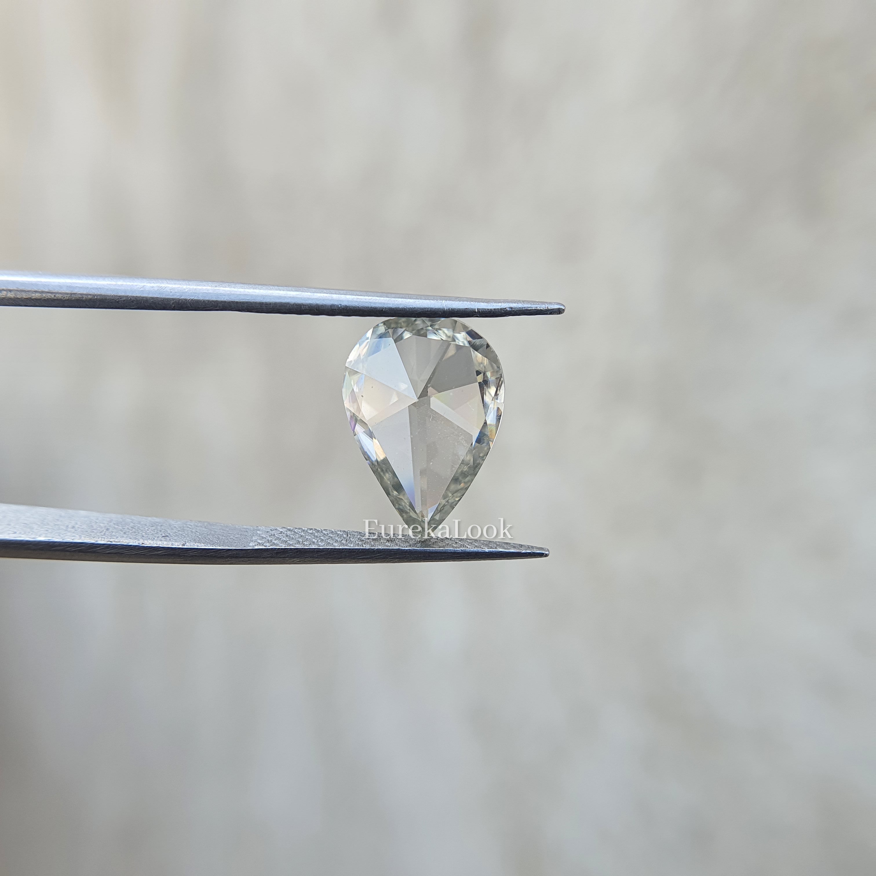 2.59CT Pear Rose Cut Loose Moissanite Diamond - Eurekalook