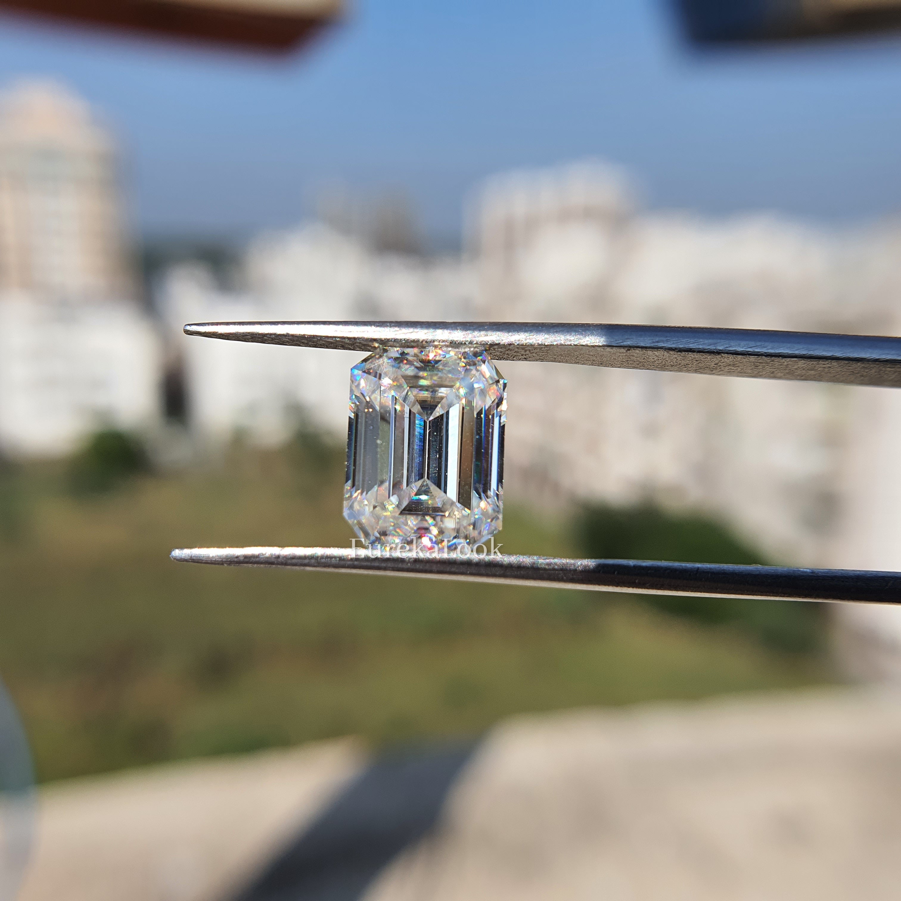3.24CT Emerald Cut Loose Moissanite Diamond - Eurekalook