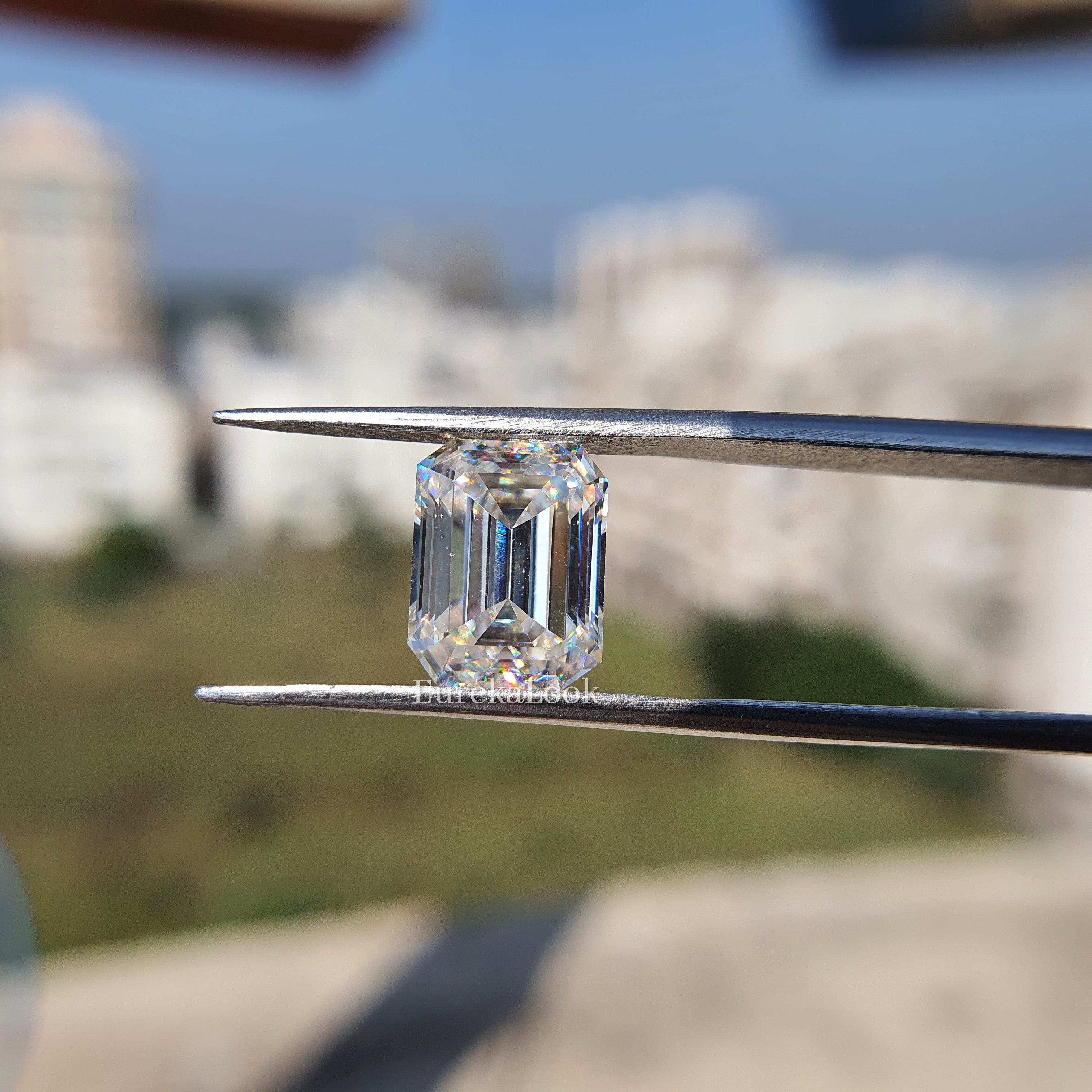 3.24CT Emerald Cut Loose Moissanite Diamond - Eurekalook