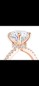 3 CT Radiant cut Moissanite with Cricular Hidden Halo Ring, 14K Rose Gold, Ring size 8Us