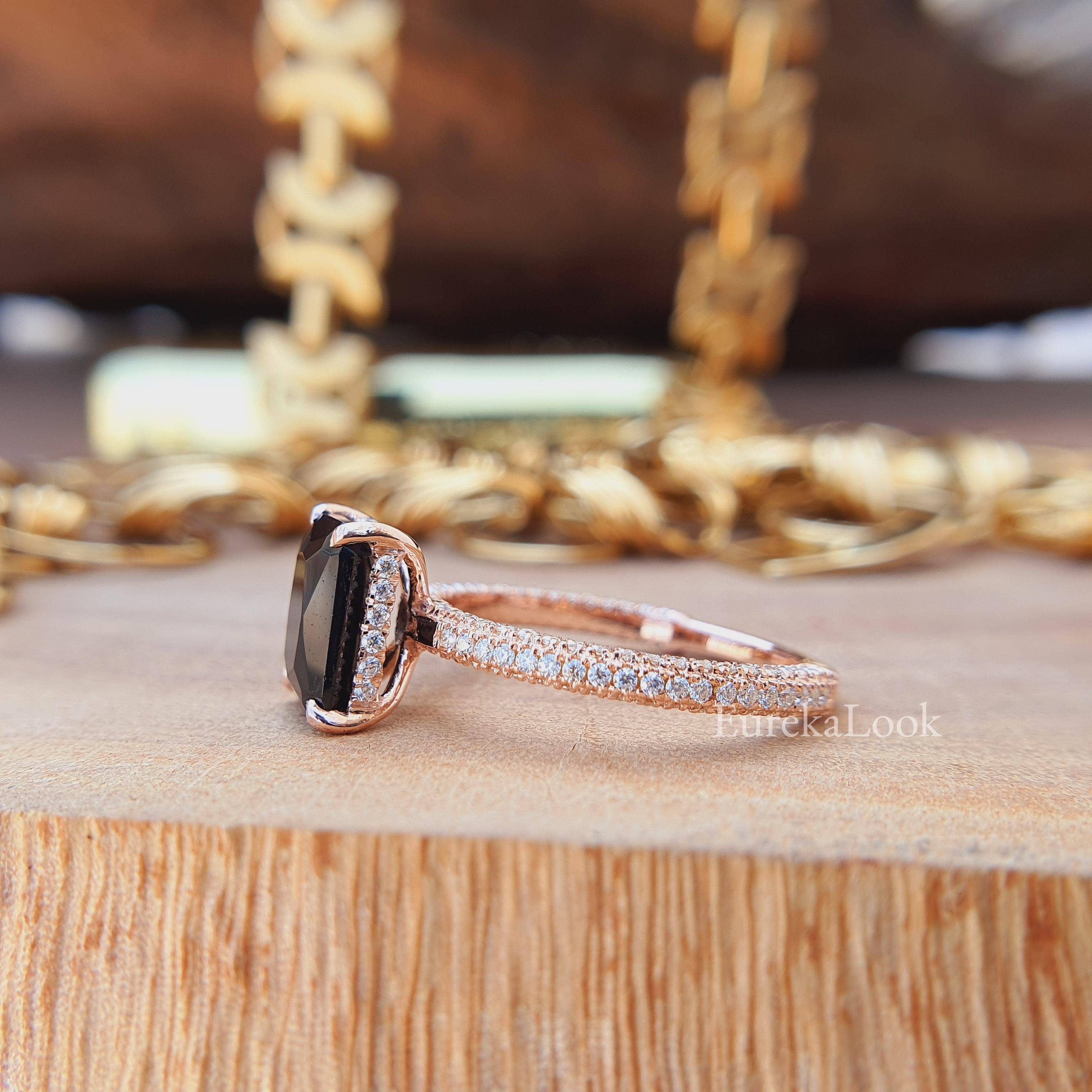 Antique CT Radiant Cut Black Onyx Wedding Ring – Eurekalook