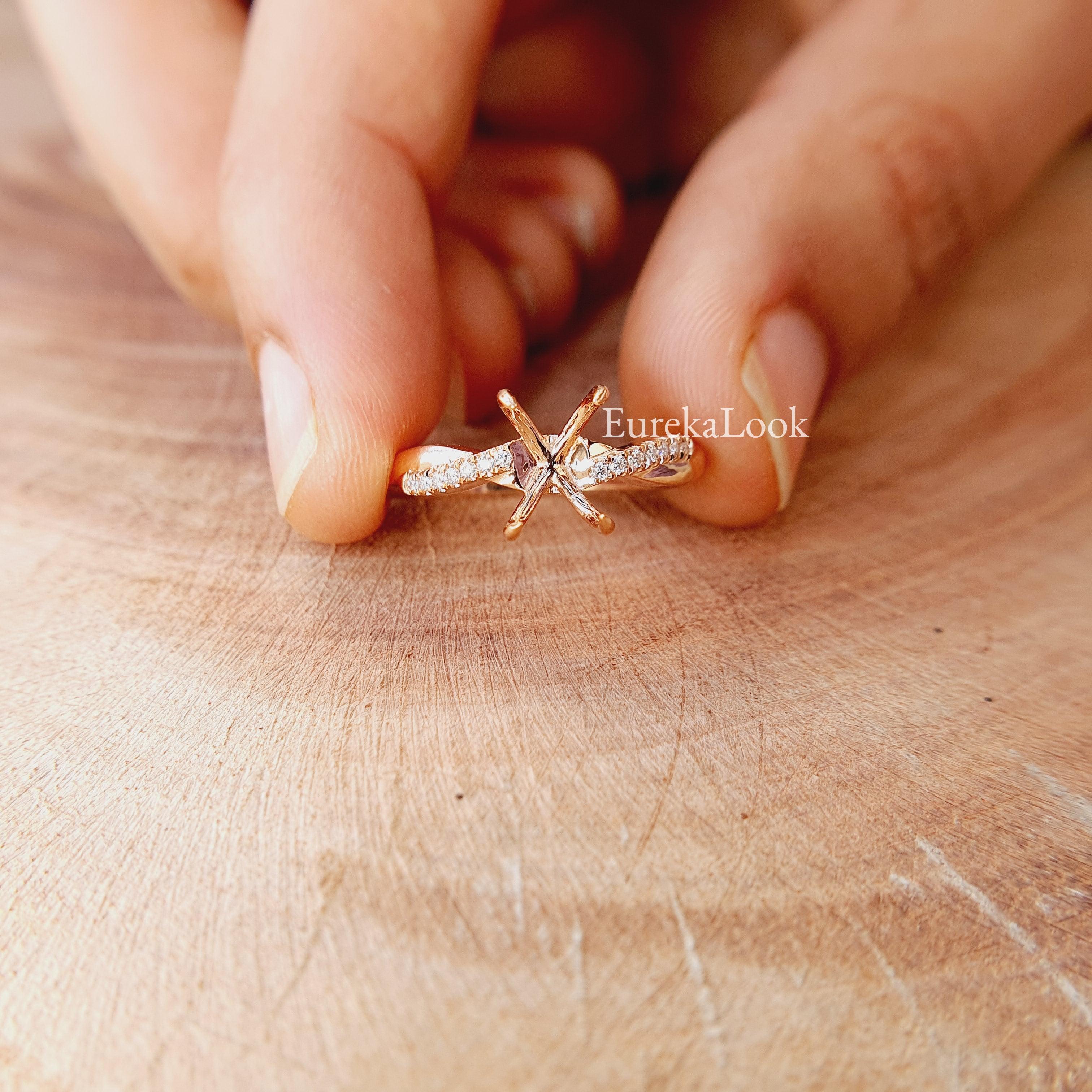 Oval semi discount mount ring