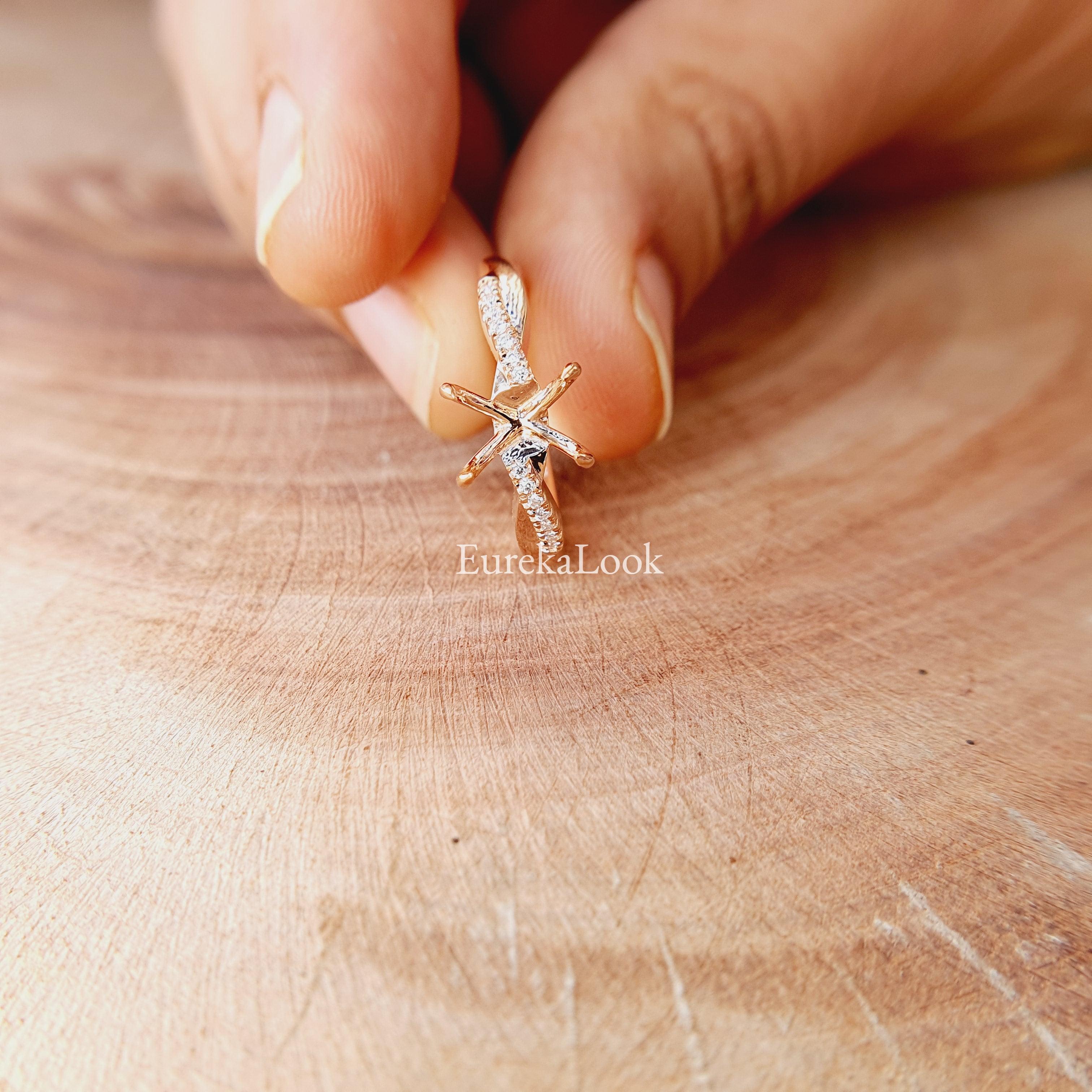 9X7mm Oval Semi-Mount Engagement Ring - Eurekalook