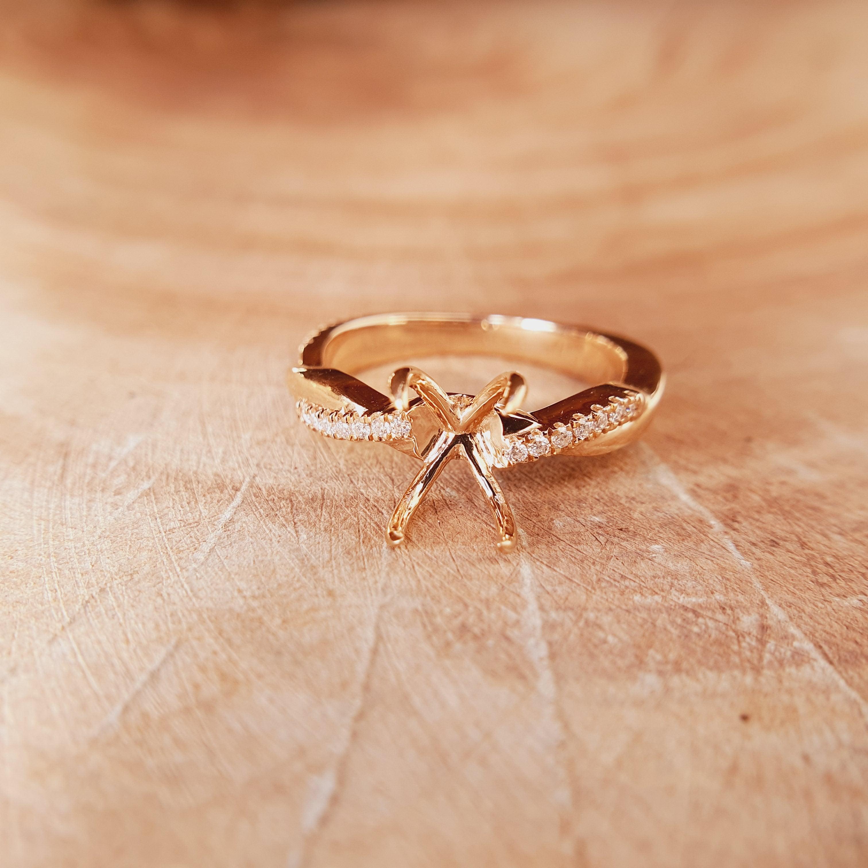 9X7mm Oval Semi-Mount Engagement Ring - Eurekalook