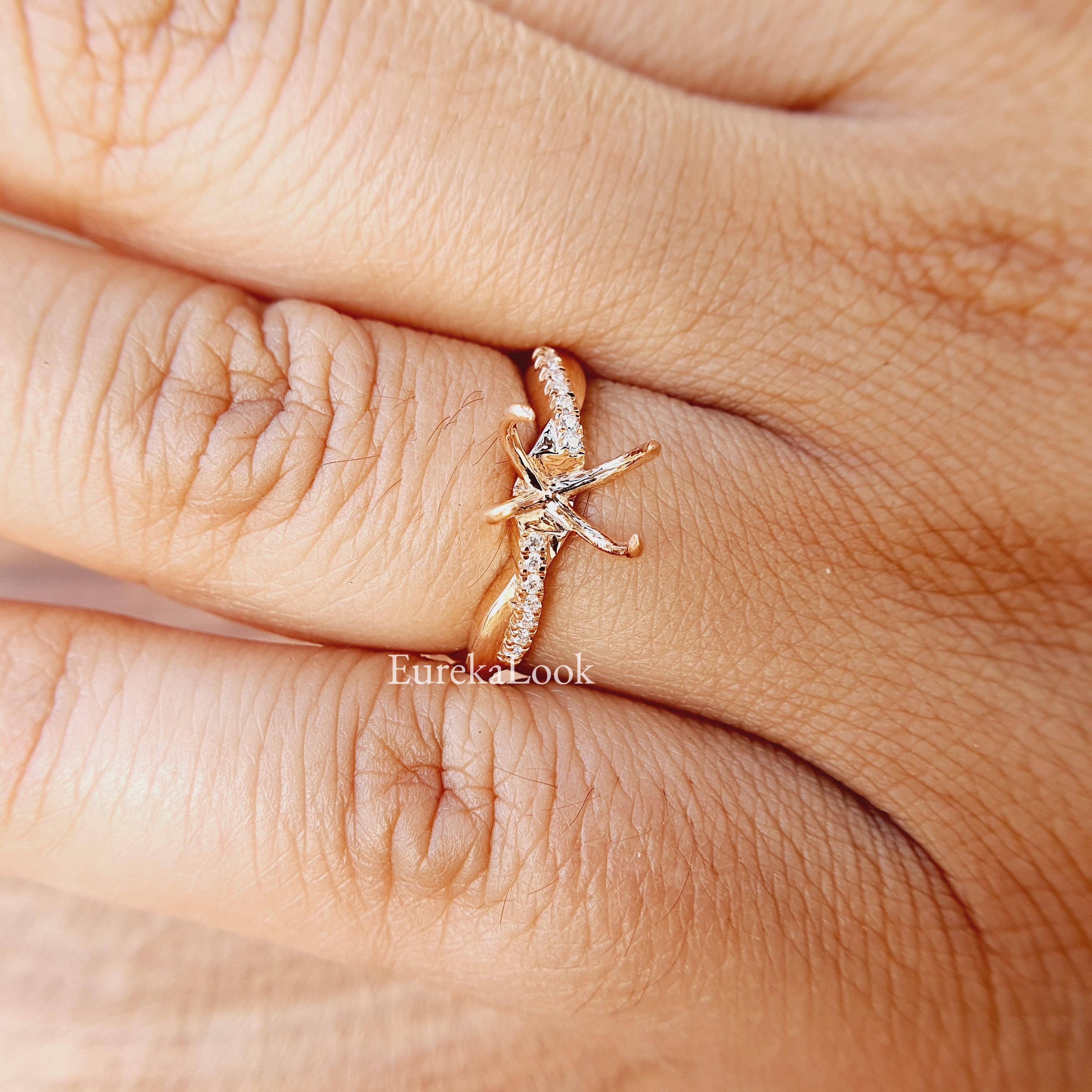 9X7mm Oval Semi-Mount Engagement Ring - Eurekalook