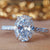 Half Eternity Oval Cut Moissanite Engagement Ring - Eurekalook