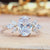 Oval Cut Moissanite Cluster Engagement Ring - Eurekalook