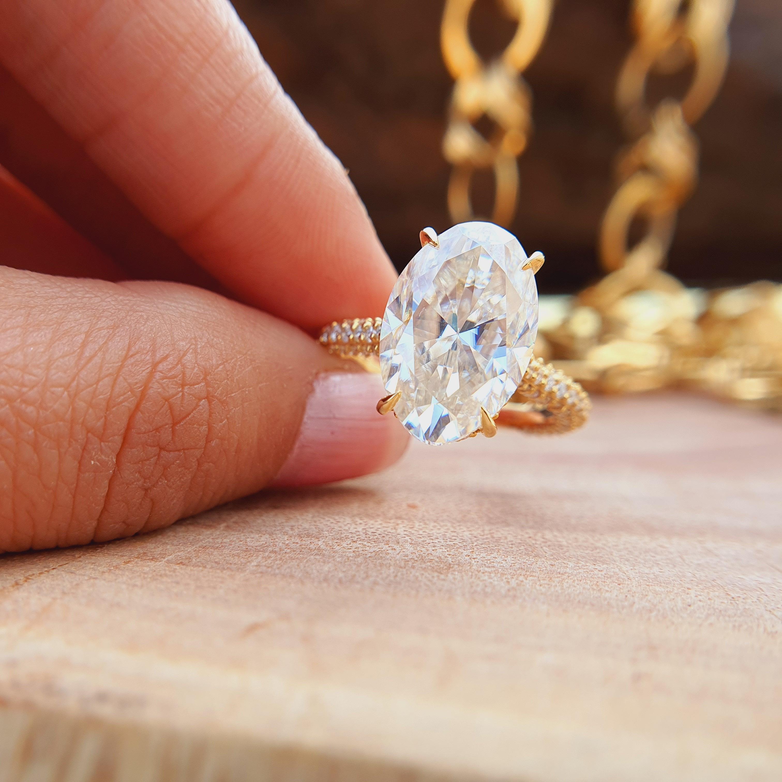 Classic Oval Cut Moissanite Engagement Ring – Eurekalook