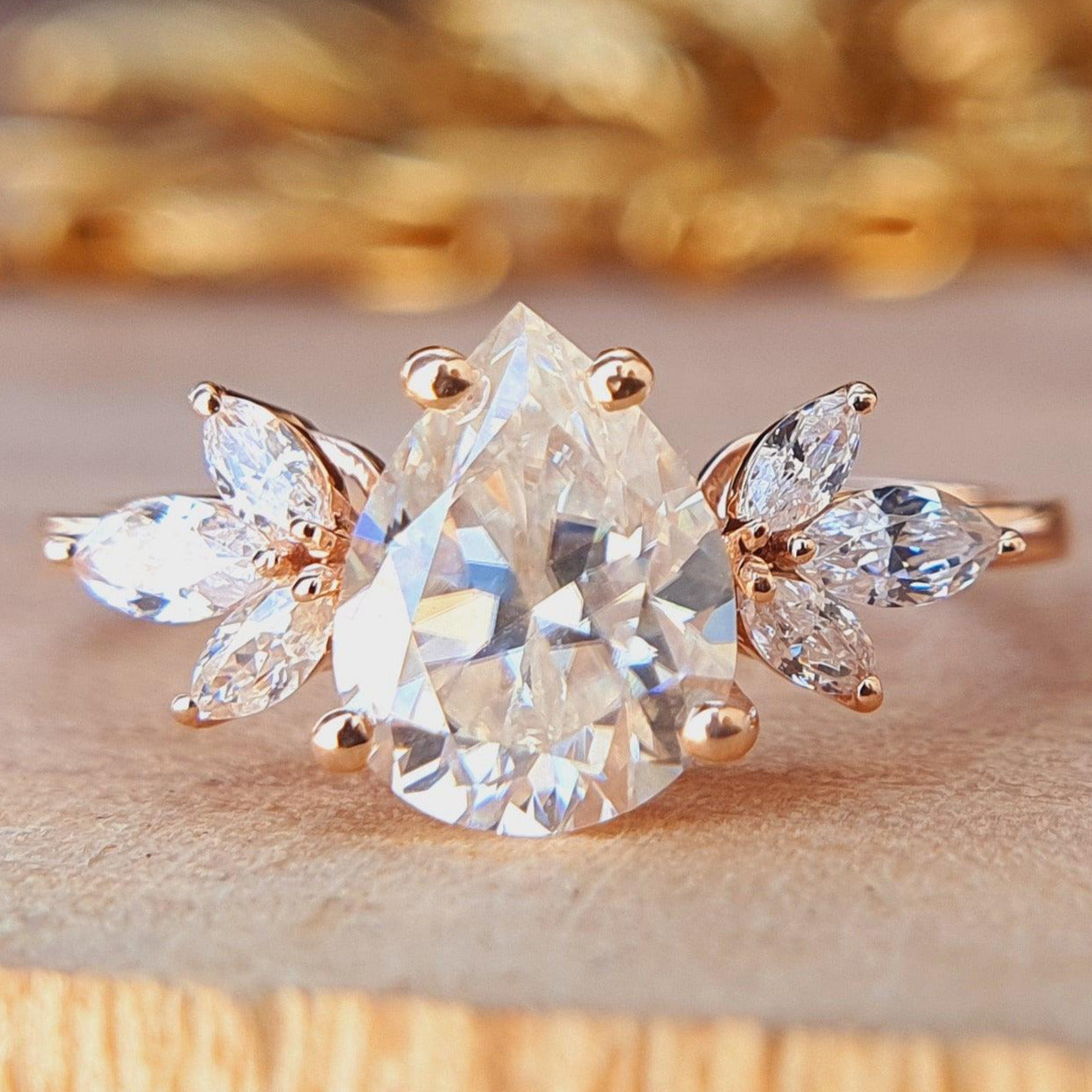 Classic Pear Cut Moissanite Engagement Ring - Eurekalook