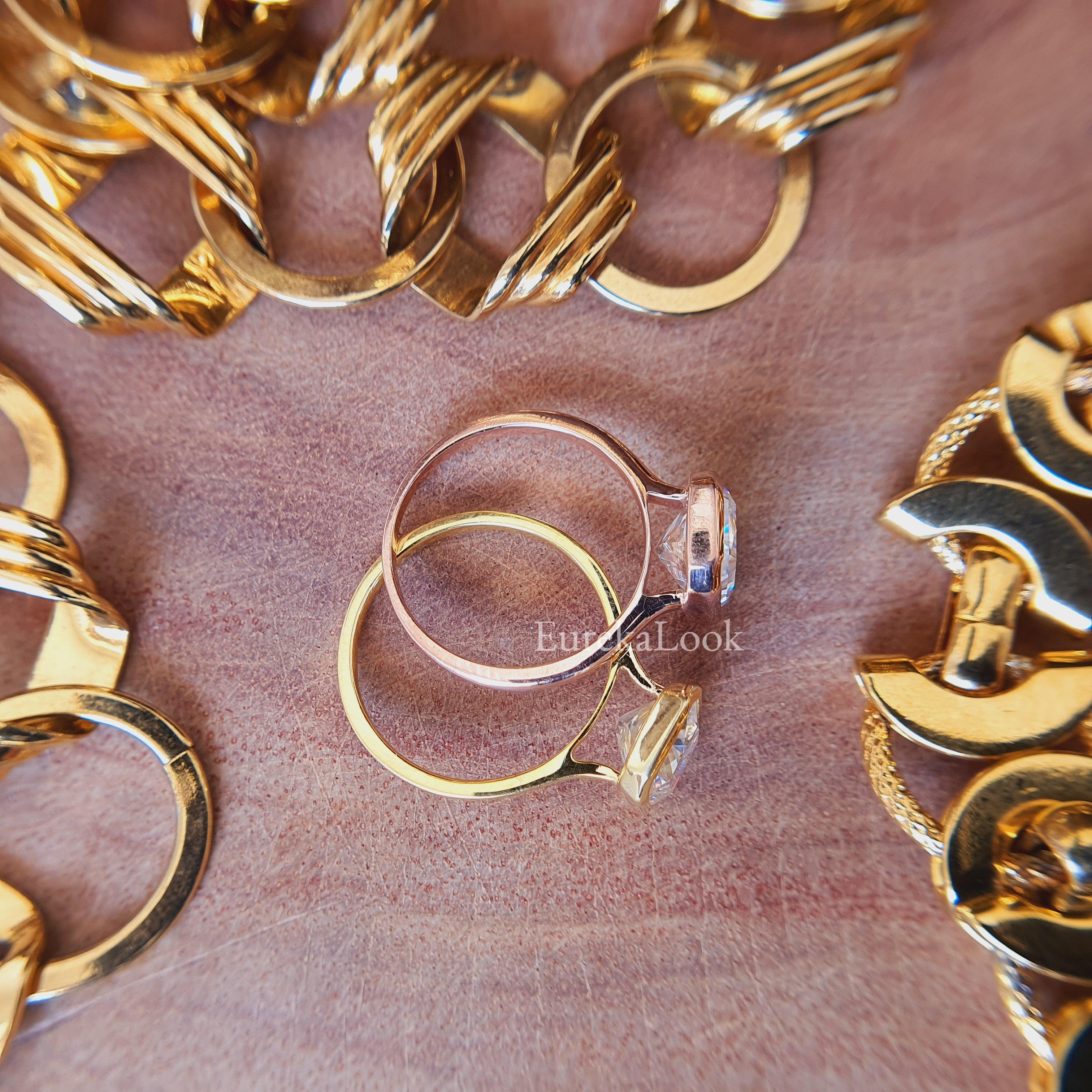 Radiant Cut Solitaire Moissanite Wedding Ring - Eurekalook