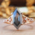 1.71CT Hexagon Salt and Pepper Moissanite Wedding Ring - Eurekalook